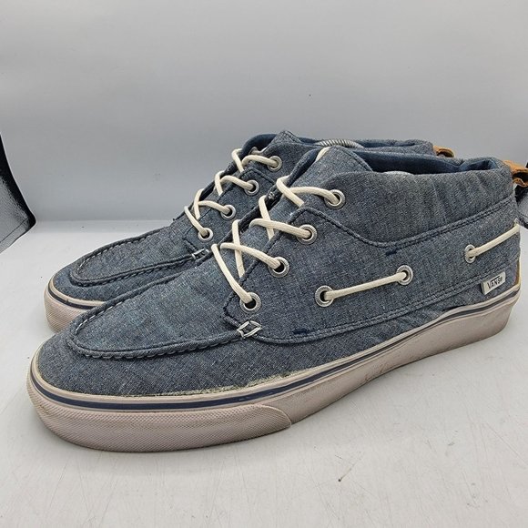 Vans California Mens 12 Blue Denim Boat Shoes Low Top Casual Athletic Low Top main image 10
